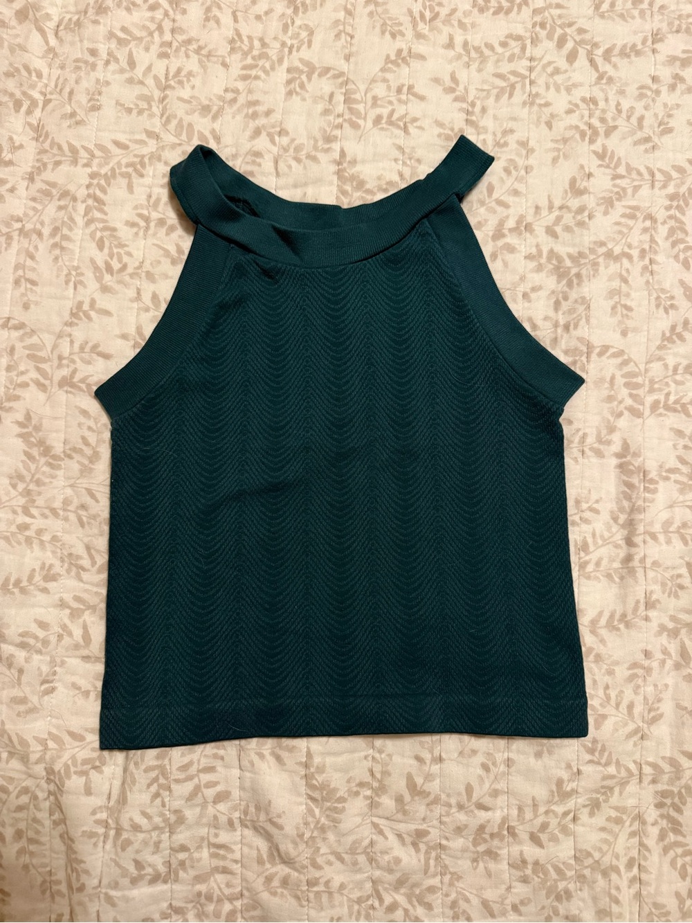 Sleeveless High-Neck Tank Top - Dark Teal